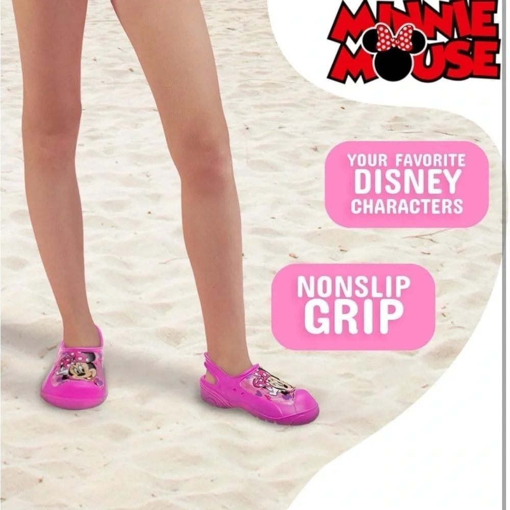 NEW Josmo Girls Clog Water Slides Minnie Mouse Slip On Clogs